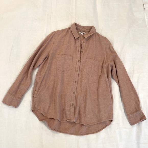 Madewell Tops - Madewell Flannel Button Down with Pockets Dusty Pink Size medium